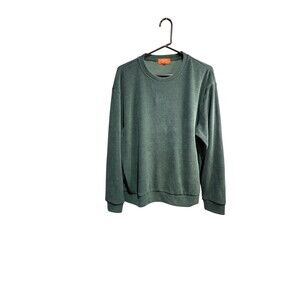 Negative Space Mens Size XL Crewneck Sweater Green Long Sleeve Outdoor Comfy
